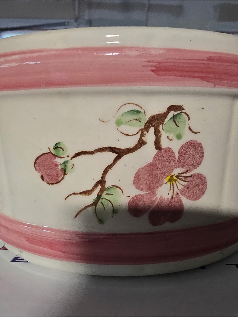 Floral Pink Ceramic Planter - Pink Blossom Design